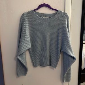 cozy light blue sweater